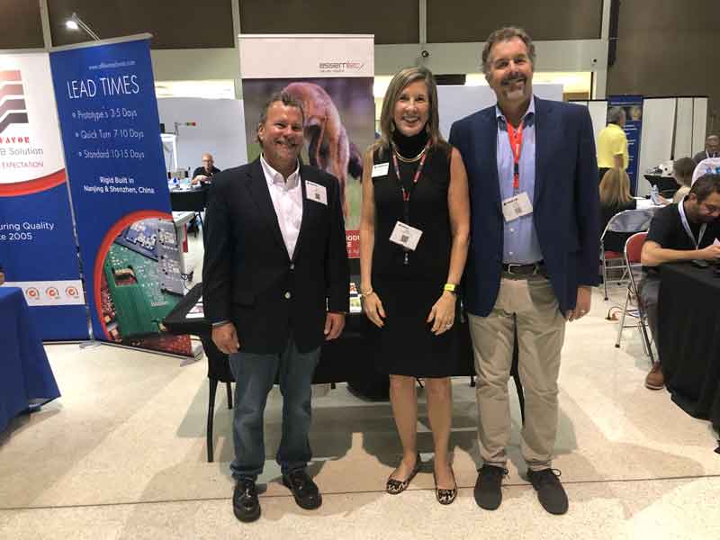 Don Jeka from Essemtec and Joan Kennedy and David Leventhal at Melbourne SMTA Expo
